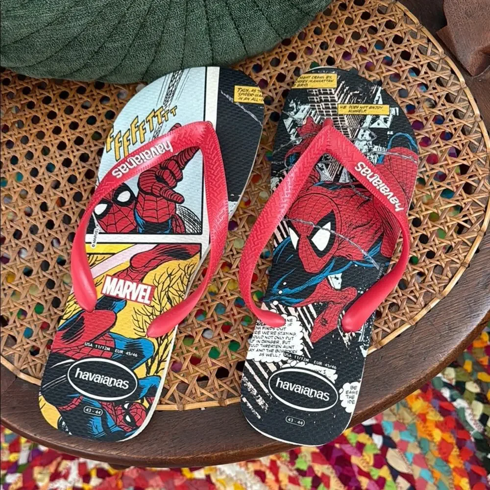 NWOT Spider-Man Marvel Comics Havaianas Superhero Flip Flop Sandals